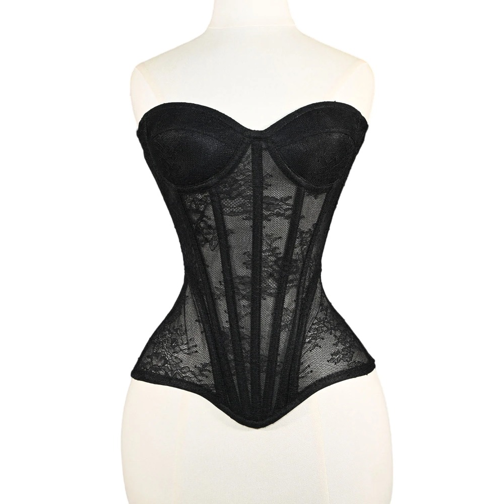 Boning Corset Steel - Женский сетчатый корсет Busiter Overbust Cups