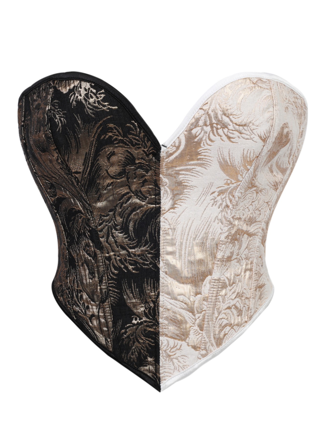 Boning Corset Steel - Черный и золотистый корсетный топ с