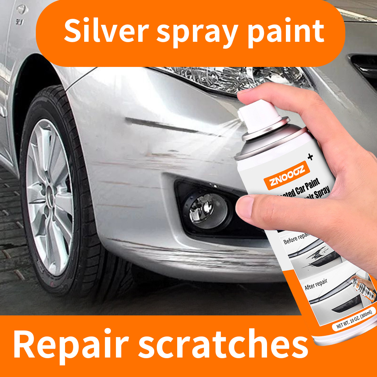 Metallic Spray Paint - 300 мл автомобильная краска для царапин,