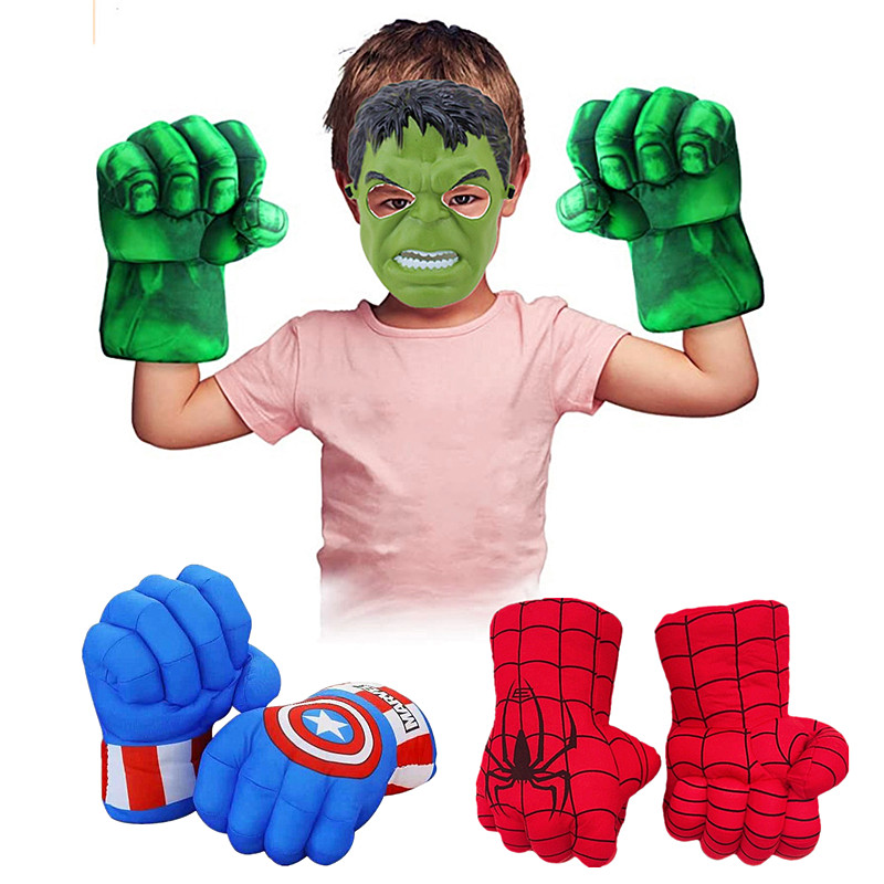 Cosplay Prop Foam - Детские перчатки Infinity War Smash, зеленое